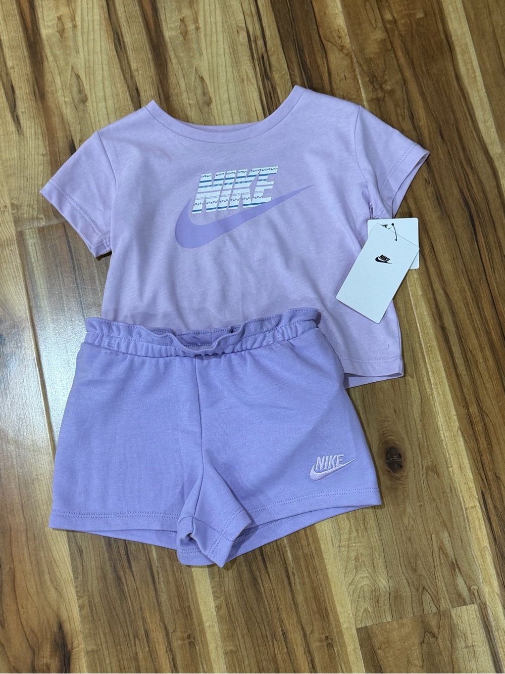 Nike 12 Months Girls Tee and Shorts Set, New